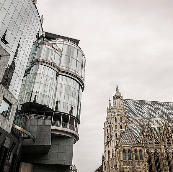 Guiding Architects, tour: Mélange: arquitectura contemporánea en el centro histórico de Viena (Fig. 1)